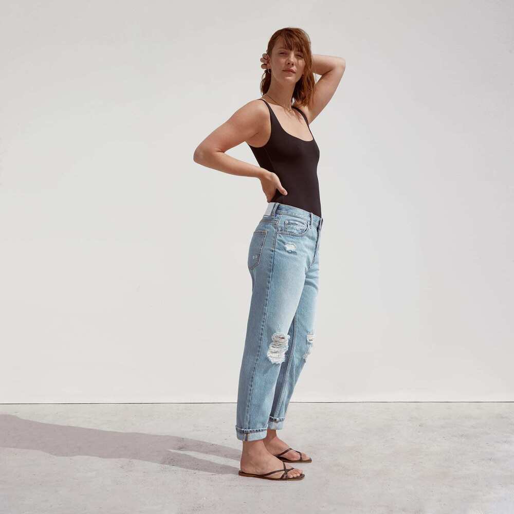 Everlane The Edition 03 Destructed Oversized Jean Blue